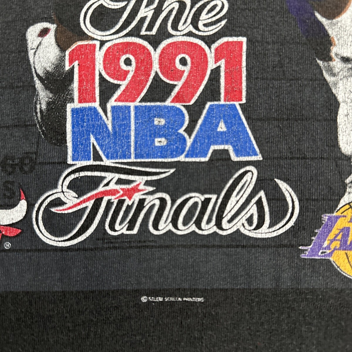 Vintage Salem 1991 NBA Finals Bulls Vs Lakers Shirt Size