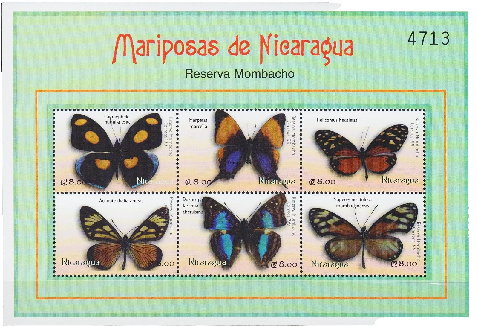 Mariposas Sellos de NICARAGUA