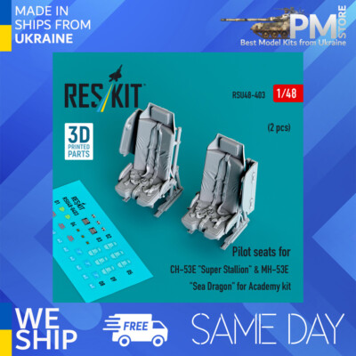 Reskit RSU48-0403 1/48 Pilot seats for CH-53E Super Stallion MH-53E Sea Dragon