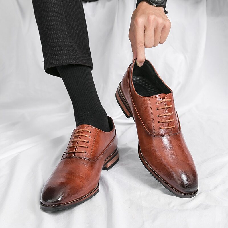 SAOLA Scarpe casual da uomo di lusso alla moda Oxford a punta matrimonio in pelle eleganti scarpa da ufficio