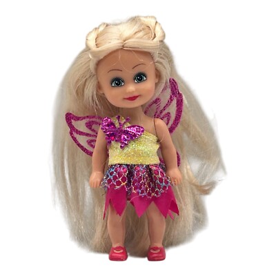 Zuru Funville Sparkle Girlz Little Friends 4'' Mini Doll Blonde Pink Wings