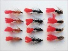 Wet Trout Flies, 12 Pack Red Tag, Zulu, Soldier Palmer, Mixed 10/12, Fly Fishing
