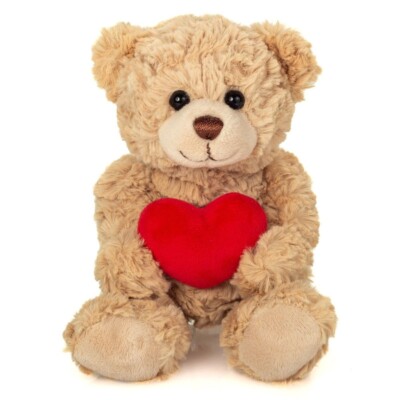 Teddy Hermann Teddy mit Herz beige 20 cm 91331 Kuscheltier Plüschtier