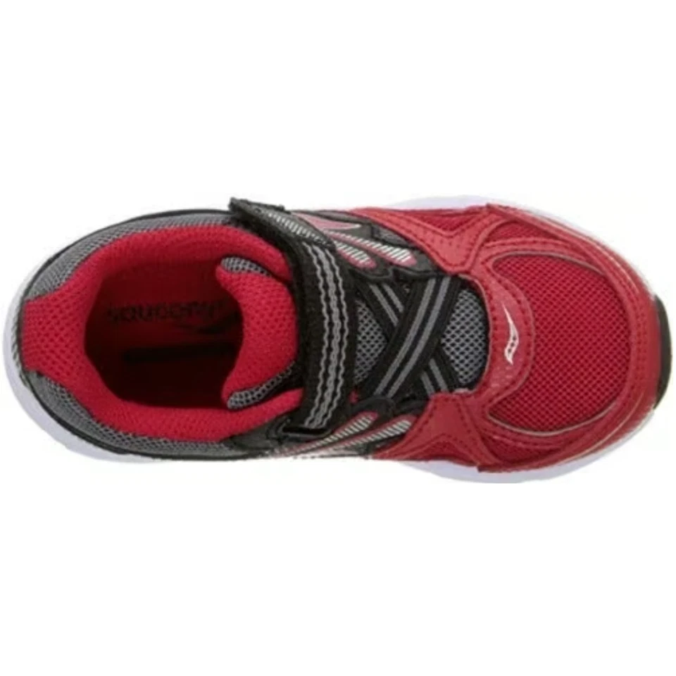 NEW Saucony Kid Baby Ride Sneakers Red Black Elastic Adjustable Strap - Изображение 3 из 4