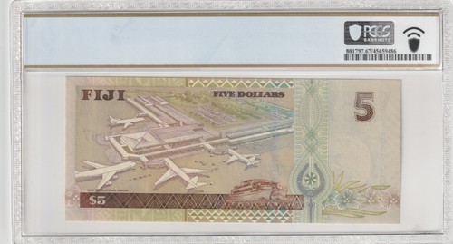Fiji 2002 5 Dollars PCGS Certified Banknote UNC 67 PPQ Pick 105b - Picture 2 of 2
