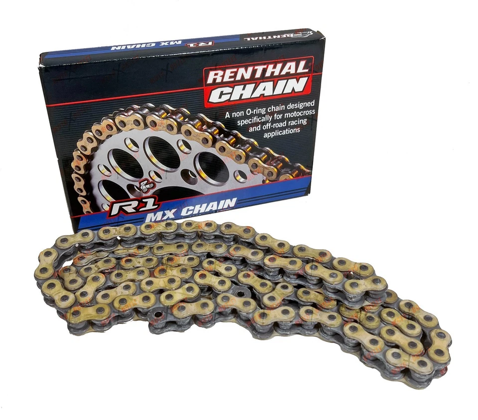 Cadena Renthal R1 520 MX 116 eslabones 520MX 125 250 350 450 CRF KXF YZF KTM RMZ C126 Foto 2 de 4