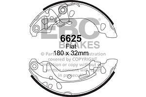 6625 EBC Rear Brake Shoes fit FIAT Panda