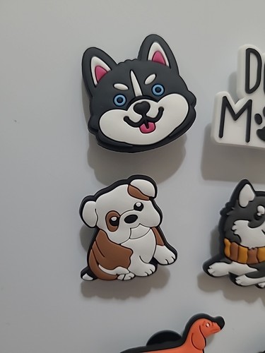 Dog Puppy Pet Husky PVC Rubber Shoe Charms For Crocs Cupcake Toppers 8 Pc - Picture 2 of 5