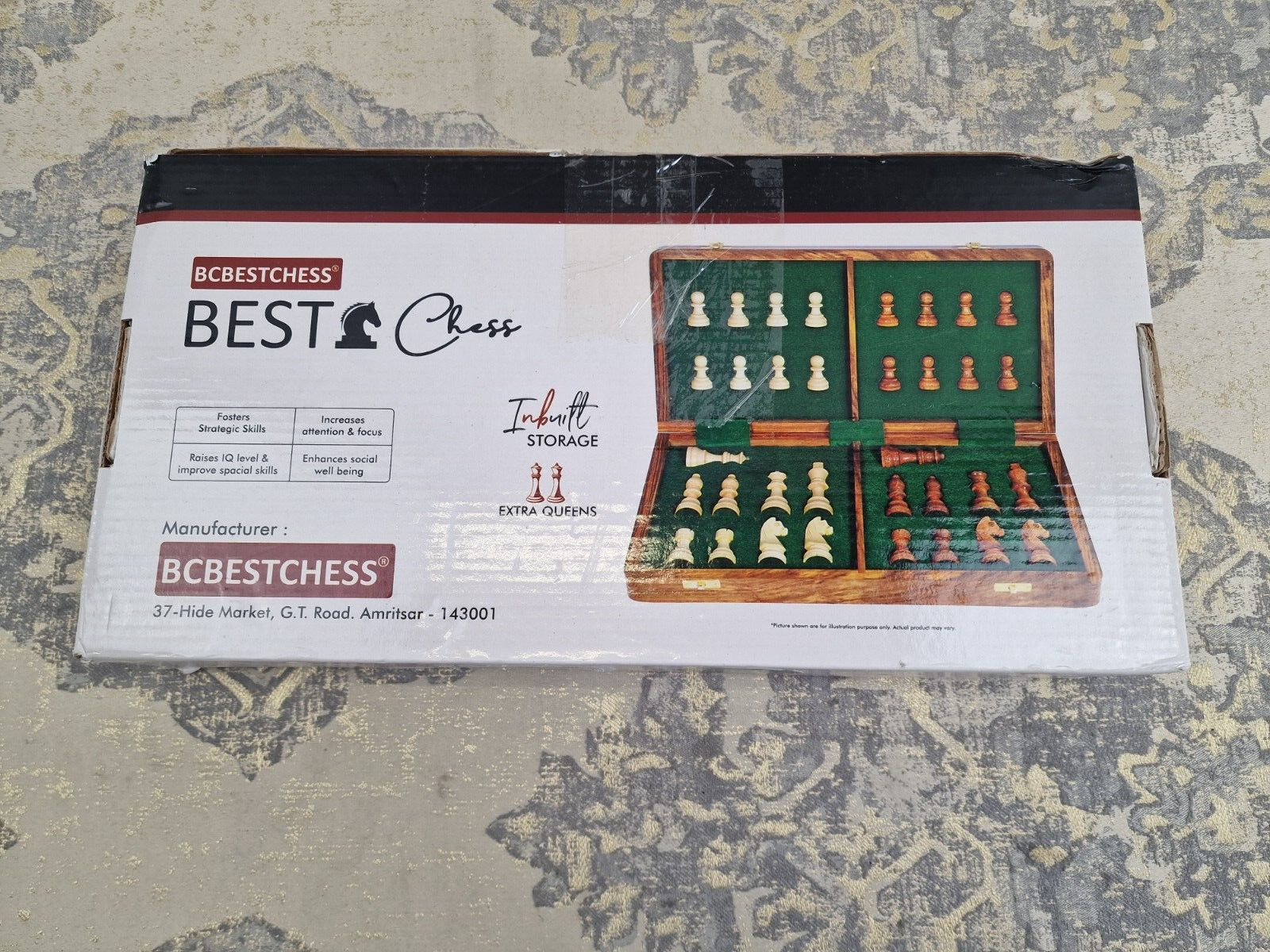 BCBESTCHESS Set, Premium Quality, Handcrafted Rosewood Unique Chess Board - READ