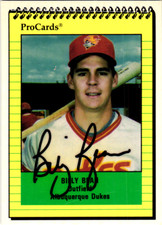 1991 ProCards Minor League #1152 Billy Bean Albuquerque Dukes Signed Died 2024