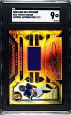 2023 Gold Standard Jordan Addison Material Autographed RPA 8/199 #220 SGC 9