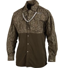 Drake Waterfowl EST EqWader Button Up Two Tone Shirt Color Bottomlands SZ SMALL