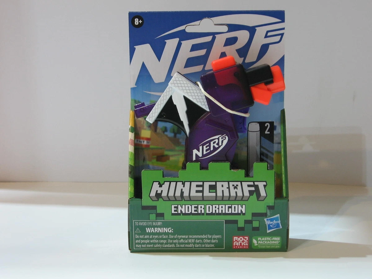 Nerf Minecraft Ender Dragon Blaster and 12 Nerf Elite Foam Darts - Nerf