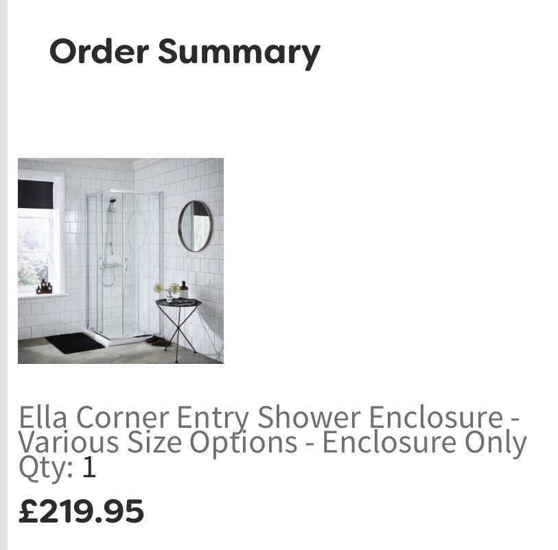 Nuie Ella Corner Entry Shower Enclosure 760mm x 760mm 5mm Glass eBay