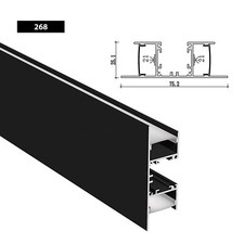 2M LED Profile Aluminium Channel Extrusion Housing Track For LED Strip Lights