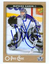 Mathieu Garon autographed Hockey Card (2006-2007 O-Pee-Chee)