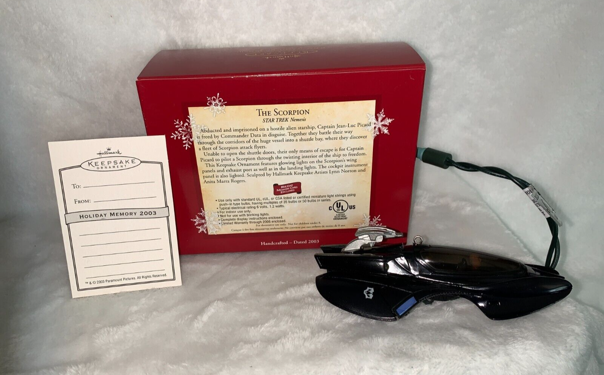New 2003 Hallmark Star Trek Nemesis The Scorpion Magic Light