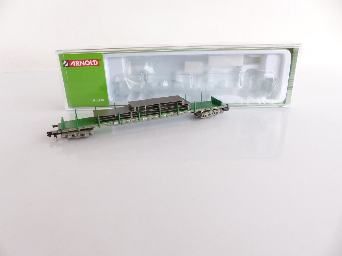 ARNOLD HN6407 WAGON PLAT A BOGIES DE LA RENFE TYPE Rgs CHARGE DE