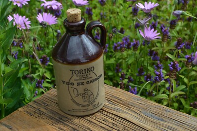 Vintage Torino Vino St. Giorgio British Ruby Wein Steinzeug Flasche
