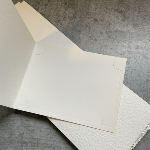 Vintage Wedding Photo Mount Cards Retro Invite 1960s 70s Cream Silver Old Stock - Picture 5 of 7