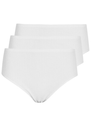 Nina von C. 3er Pack Damen Taillenslip 77 10 111 0 Daily Weiss