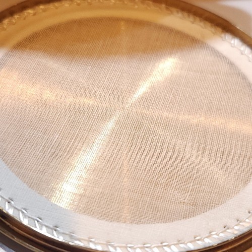 Vintage 50s Lucite Gold Refillable Makeup Compact Mirror Kigu England Rose Flora - Picture 13 of 23