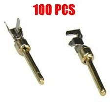 100 Pack Assembly Male Contact Pin For D-Sub Connector Socket Plug Gold Plated