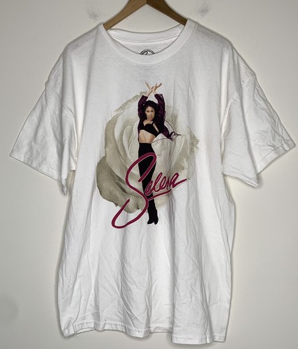 Selena Quintanilla White Rose Shirt XL 