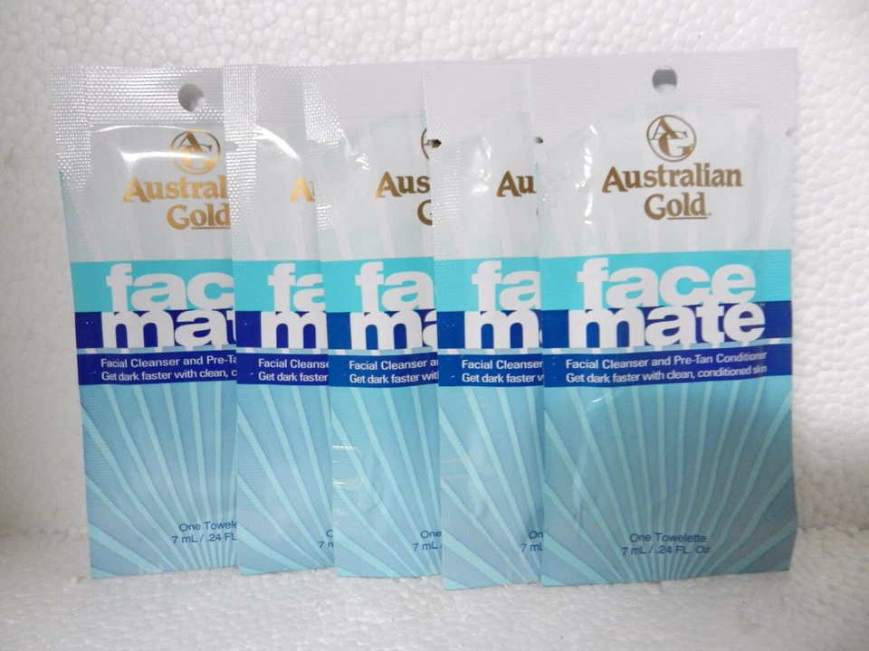 LIMPIADOR FACIAL 5 FACE MATE PRE BRONCEADO PAÑO DE LIMPIEZA ROPA ORO AUSTRALIANO Foto 2 de 2