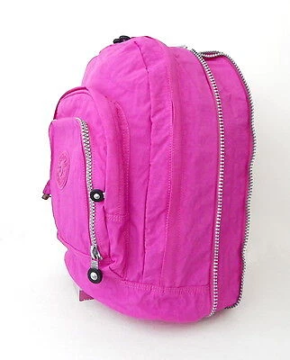 NWT Kipling Hiker Expandable Backpack With Furry Monkey Pink Orchid | eBay