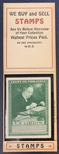 Alvin R. Meissner, Stamp Dealer Poster Stamp, in a Large Matchbook Like Folder