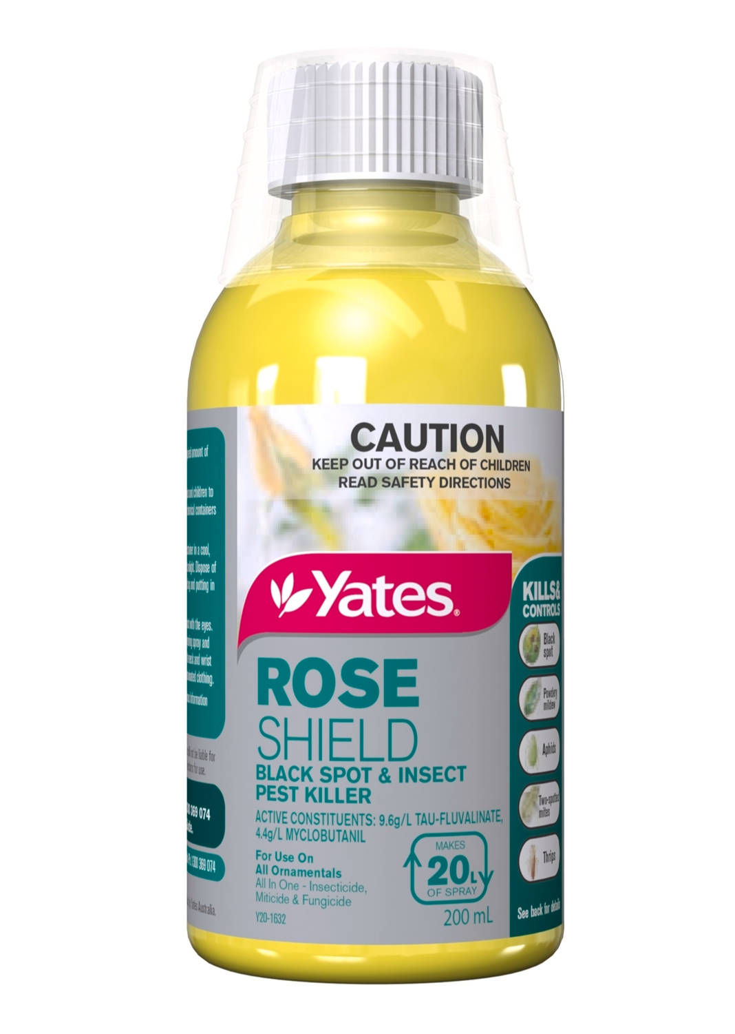 Yates Rose Shield Black Spot And Insect Pest Killer Concentrate 200ml