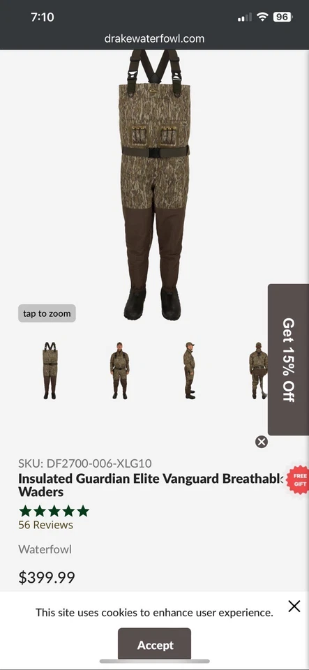 Nuevo Drake Waterfowl Vanguard Elite Waders 13 XL Foto 2 de 4