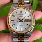 RARE Seiko President SNXJ90 Automatic 7009-3110 White Dial TwoTone Vintage Watch