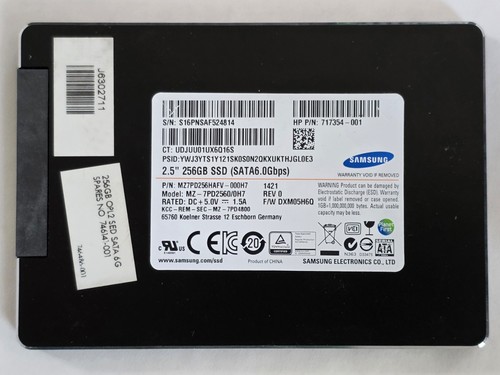 256GB Samsung MZ-7PD2560/0H7 SATA III 6Gbps - SSD