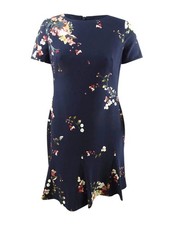 Lauren by Ralph Lauren Women's Floral-Print Dress (4, Navy)