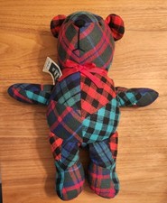 Eddie Bauer 12 Inch Flannel Patchwork Bear Plush Toy Limited Ed. Discontinued