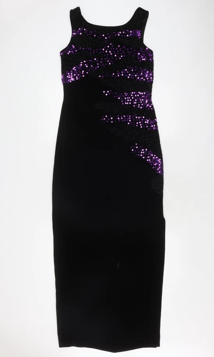 Maxi Jupe Frank Usher Femme – Taille UK 12 – Noire – Longue – Occasion