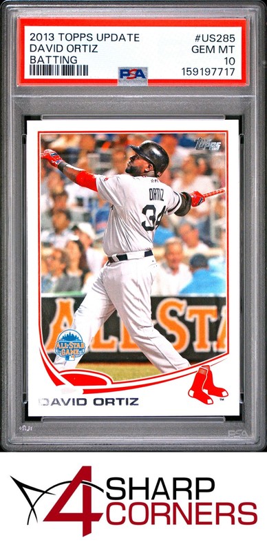 2013 TOPPS UPDATE #US285 DAVID ORTIZ RED SOX HOF BATTING PSA 10