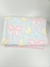 Pottery Barn Kids Butterfly Quilt Polka Dot READ Pastel 49x36 Monarch