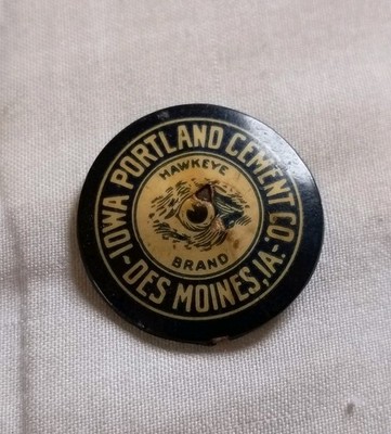 Vintage Hawkeye Brand Portland Cement Advertising Part As Is.