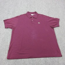 Lacoste Polo Shirt Mens 3XL Purple 100 Cotton Pique Croc Logo Classic Fit