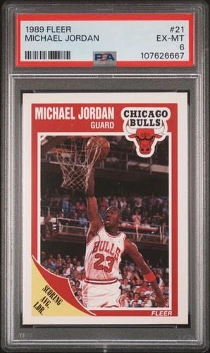 1989 FLEER #21 MICHAEL JORDAN PSA 6