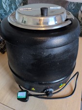 Buffalo L715 Black 10 Litre Soup Kettle Food Warmer Bain Marie Sauce Pot