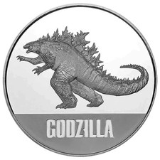 2021 Godzilla™ Silver Coin - Niue - Bullion Coin - 1 oz BU 85.79 per troy oz