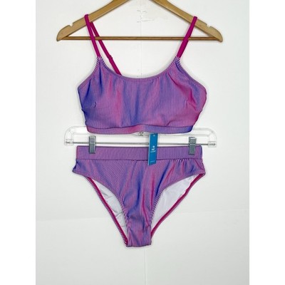 Cupshe Women Pink Gradient Adjustable Bikini Size Medium