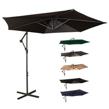 3m Cantilever Parasol with Crank Handle for Patio Garden Banana Parasol 