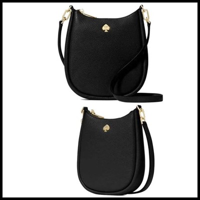 KATE SPADE KAYLA SMALL CROSSBODY LEATHER KL805 BLACK NWT $299