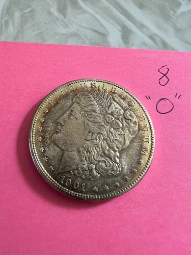 1901 O Morgan Silver Dollar UNC BU Toning Rainbow