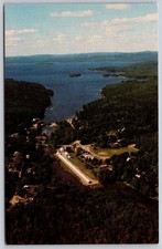 Grand Lake Stream ME Aerial Postcard Salmon Fish Hatchery Maine AA524